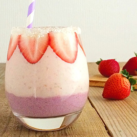 草莓奶果汁